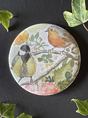 Magnet miroir carole giboni aquarelle origami dessin artiste peintre