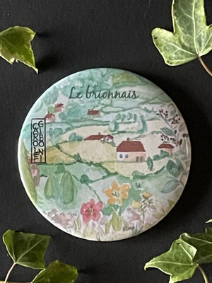 Magnet miroir carole giboni aquarelle origami dessin artiste peintre