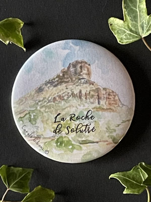 Magnet miroir carole giboni aquarelle origami dessin artiste peintre