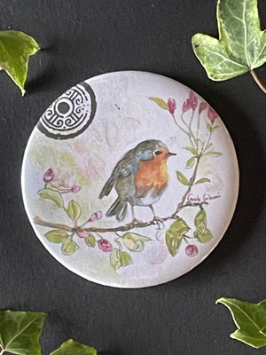 Magnet miroir carole giboni aquarelle origami dessin artiste peintre