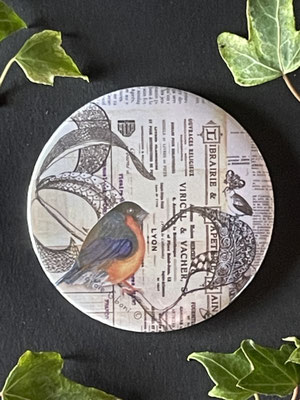 Magnet miroir carole giboni aquarelle origami dessin artiste peintre