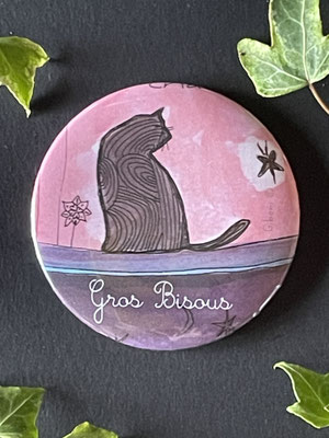 Magnet miroir carole giboni aquarelle origami dessin artiste peintre