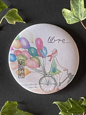 Magnet miroir carole giboni aquarelle origami dessin artiste peintre