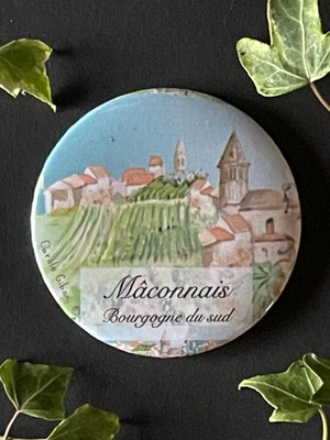 Magnet miroir carole giboni aquarelle origami dessin artiste peintre