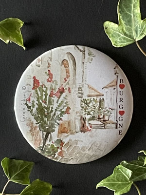 Magnet miroir carole giboni aquarelle origami dessin artiste peintre