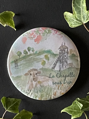 Magnet miroir carole giboni aquarelle origami dessin artiste peintre