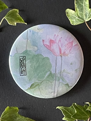 Magnet miroir carole giboni aquarelle origami dessin artiste peintre