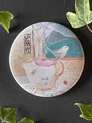 Magnet miroir carole giboni aquarelle origami dessin artiste peintre