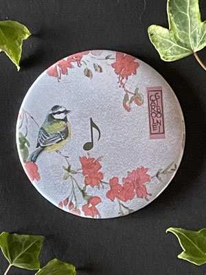 Magnet miroir carole giboni aquarelle origami dessin artiste peintre