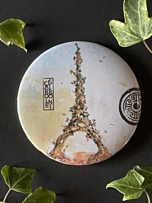 Magnet miroir carole giboni aquarelle origami dessin artiste peintre