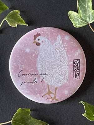 Magnet miroir carole giboni aquarelle origami dessin artiste peintre
