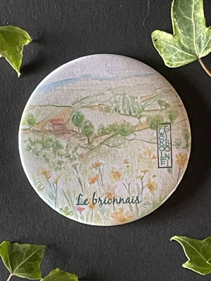 Magnet miroir carole giboni aquarelle origami dessin artiste peintre