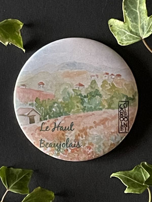 Magnet miroir carole giboni aquarelle origami dessin artiste peintre