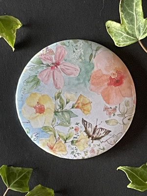 Magnet miroir carole giboni aquarelle origami dessin artiste peintre