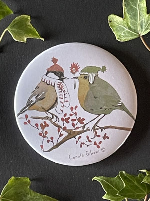 Magnet miroir carole giboni aquarelle origami dessin artiste peintre