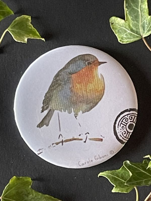 Magnet miroir carole giboni aquarelle origami dessin artiste peintre