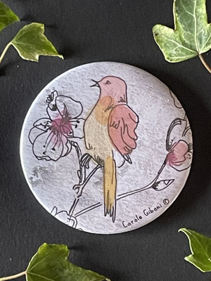 Magnet miroir carole giboni aquarelle origami dessin artiste peintre