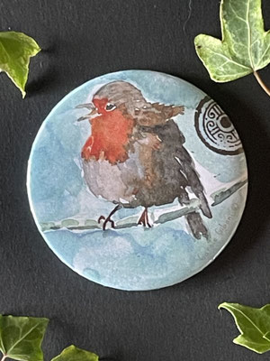 Magnet miroir carole giboni aquarelle origami dessin artiste peintre