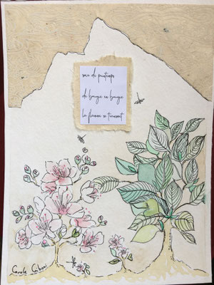 Carole Giboni atelier éditeur édition artiste carte d'art carte artisanale carte d'artiste carte faite main carte fabrication française made in france bourgogne créateur créatrice création originale cadeau origami artisan aquarelle collage dessin 