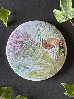 Magnet miroir carole giboni aquarelle origami dessin artiste peintre