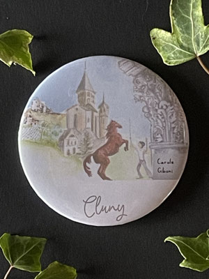 Magnet miroir carole giboni aquarelle origami dessin artiste peintre