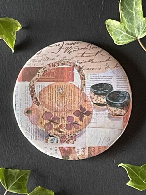 Magnet miroir carole giboni aquarelle origami dessin artiste peintre