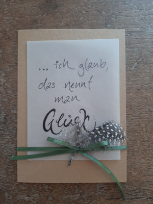 nennt man Glück
