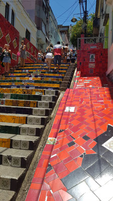 Escadaria Selarón Rio de Janairo in front