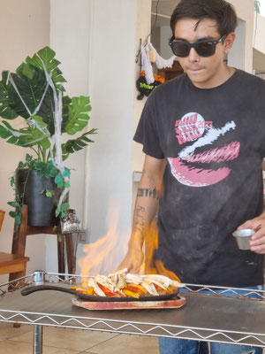 Fajita flambiert