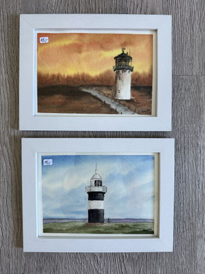 Aquarelle 18x13cm gerahmt