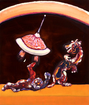 Sinnboden (2024) oil, tempera, acrylic on canvas 90 x 77 cm