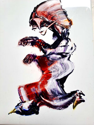 Witch (2025) oil on tile 20 x 15 cm