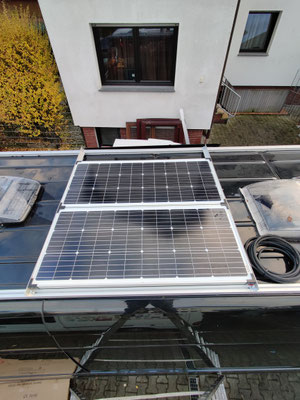 montierte Solarpanels