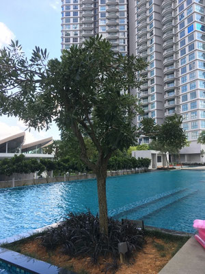 Apartmentkomplex am Hafen von Johor Bahru