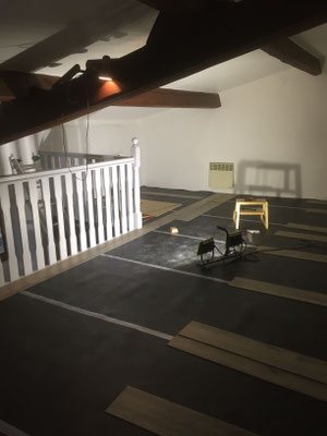 Mezzanine im Clede: Unterlagsboden ausgelegt ... 