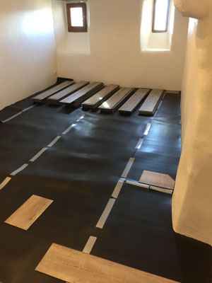 Die beiden Schlafzimmer im Grange haben nun auch ihren neuen Boden erhalten ..