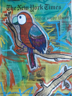 The signs were there - Acrylique, pastel et encres - 30 x 40 cm - Collection privée