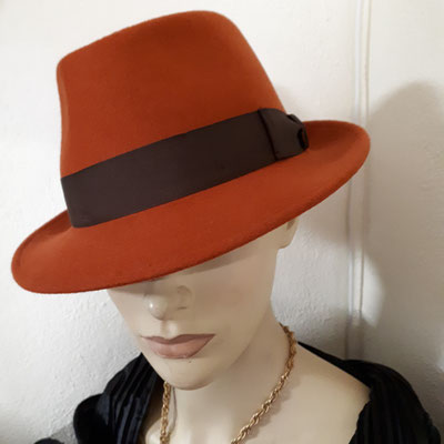 Wool felt trilby, €108, also in black.