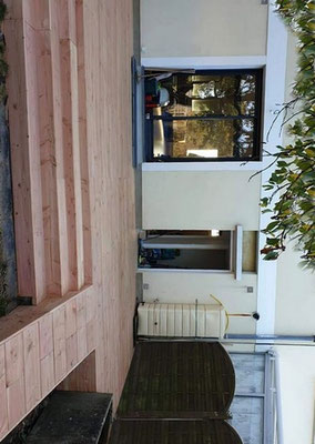 Terrasse + brise-vue + rampe handicapé