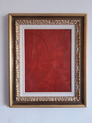 Trittico “Tracks”, parte 3 con cornice d’esempio, tecnica mista su carta, cm. 30 x 40 - € 150