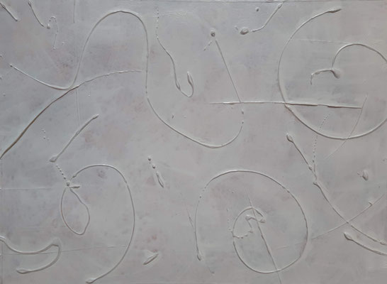 “Tracks under the snow”, tecnica mista su carta, cm. 30 x 40 - € 150