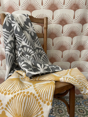 Explore our exclusive block-printed fabrics, featuring sample designs curated by Anja Vanal in Switzerland. Crafted with precision in our in-house manufacturing facility in Delhi, India, by Maasa Production Pvt. Ltd