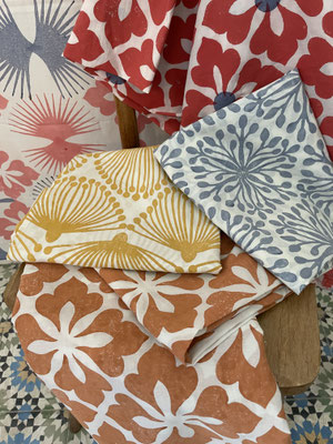 Delve into our unique block-printed fabrics, with sample designs meticulously curated by Anja Vanal, the Art Director of Maasa Production in Switzerland. Produced with expertise at our in-house manufacturing facility in Delhi, India, by Maasa Production P