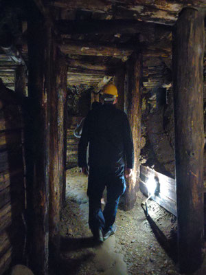 Michael in den Tunneln