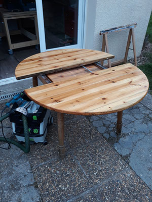 Rénovation d'une table en bois
