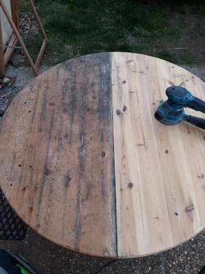 Rénovation d'une table en bois