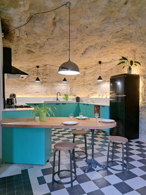 La cuisine troglodyte du Grand Roc