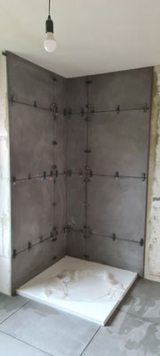 BTK Tegelzetters Venlo - douche wanden betegelen - retro badkamer renovatie te Herten