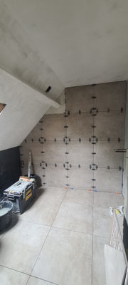 BTK Tegelzetters Venlo - nieuwe badkamer bovenwoning te Venlo - tegelwerk