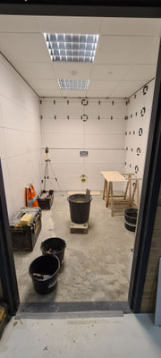 BTK Tegelzetters Venlo - realisatie invalidetoilet Viecuri te Panningen - tegelwerkzaamheden